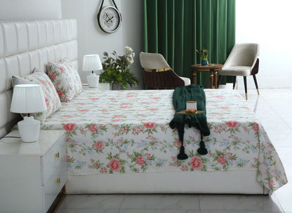 3 PCs Double Bed Sheet-DB190 Bed Sheets Apricot