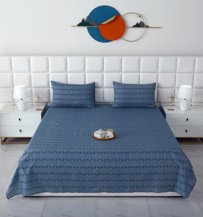 3 PCs Double Bed Sheet-DB253 Bed Sheets Apricot