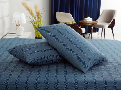 3 PCs Double Bed Sheet-DB253 Bed Sheets Apricot