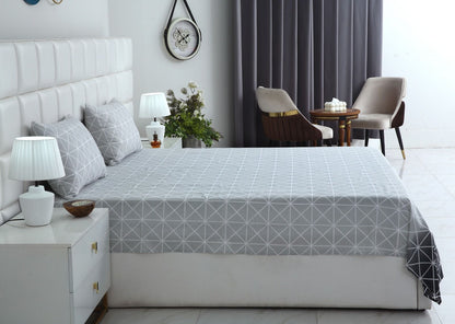 3 PCs Double Bed Sheet-DB137 Bed Sheets Apricot