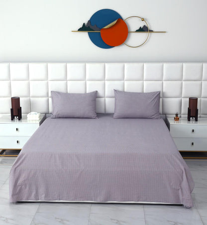 3 PCs Double Bed Sheet-DB235 Bed Sheets Apricot