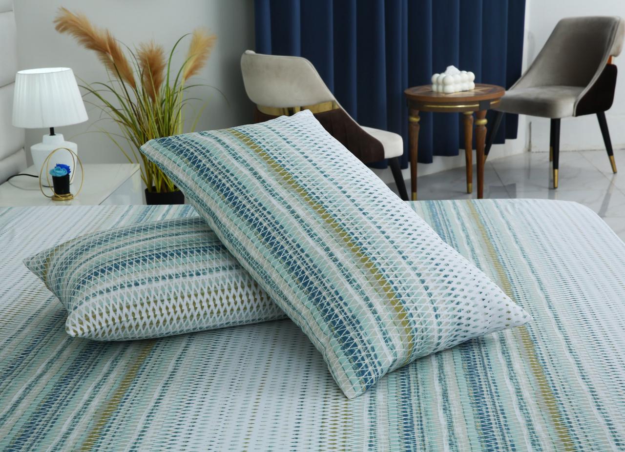 3 PCs Double Bed Sheet-DB075 Bed Sheets Apricot