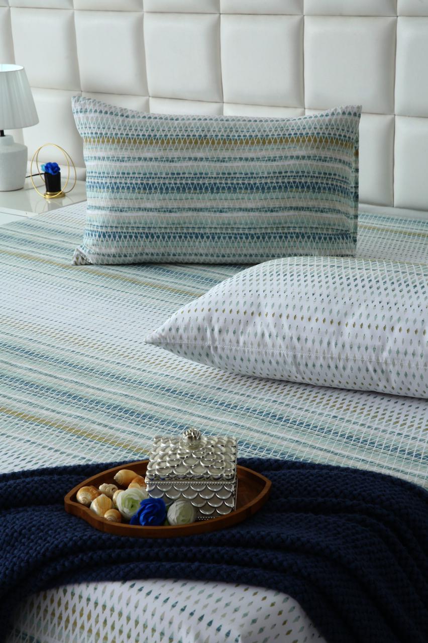 3 PCs Double Bed Sheet-DB075 Bed Sheets Apricot