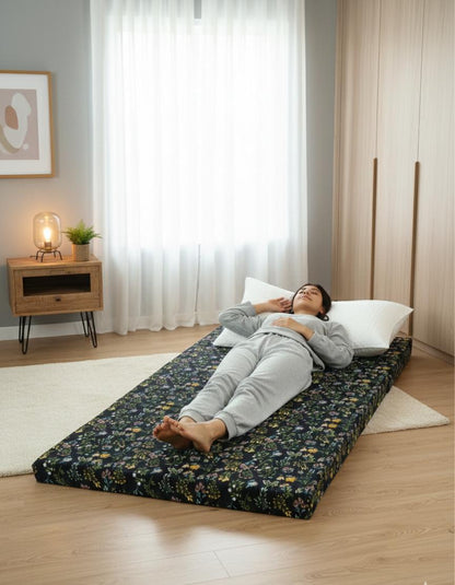 Foldable Mattress Mattress-Black Meadows Protectors Apricot