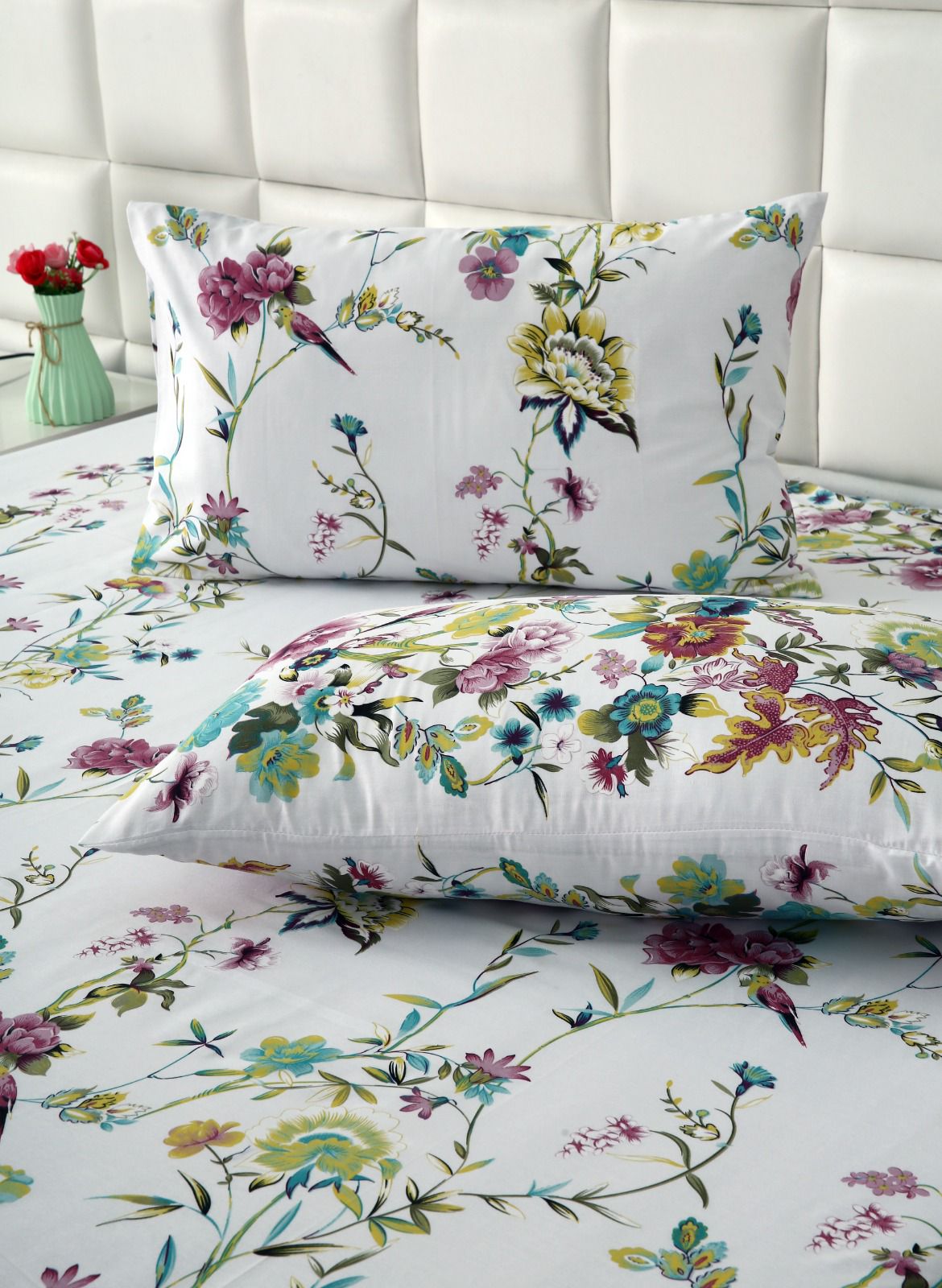 2Pcs Single Bed Sheet-SB125 single bed sheet Apricot