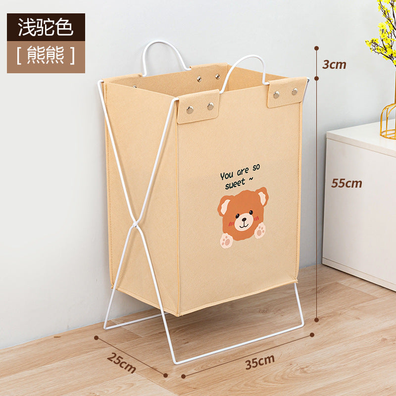 Laundry Basket Cute Cartoon Design (SA2510-106) Apricot