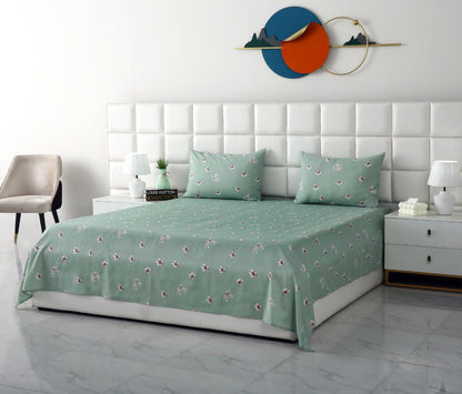 3 PCs Double Bed Sheet-DB258 Bed Sheets Apricot