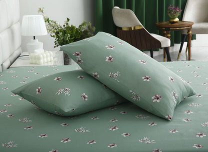 3 PCs Double Bed Sheet-DB258 Bed Sheets Apricot