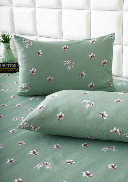 3 PCs Double Bed Sheet-DB258 Bed Sheets Apricot