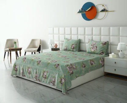 3 PCs Double Bed Sheet-DB259 Bed Sheets Apricot