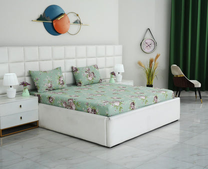 Fitted Bed Sheet-Cootage Garden Fitted Sheets Apricot