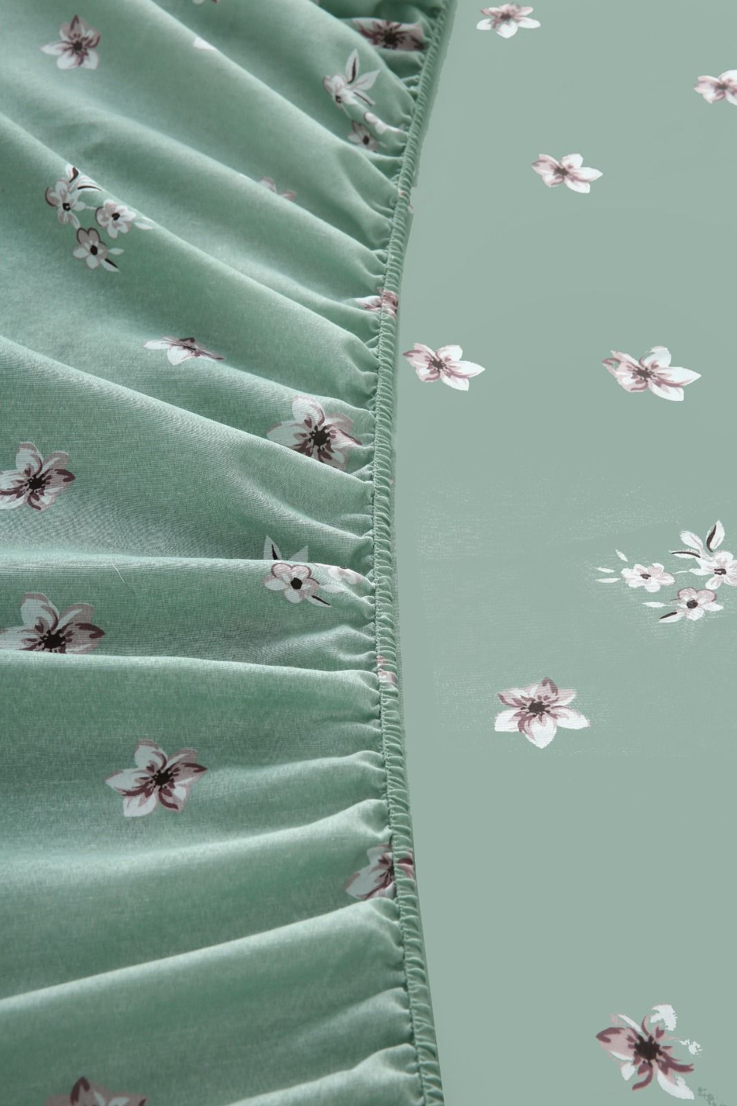 Fitted Bed Sheet-Mint Jazmin Fitted Sheets Apricot