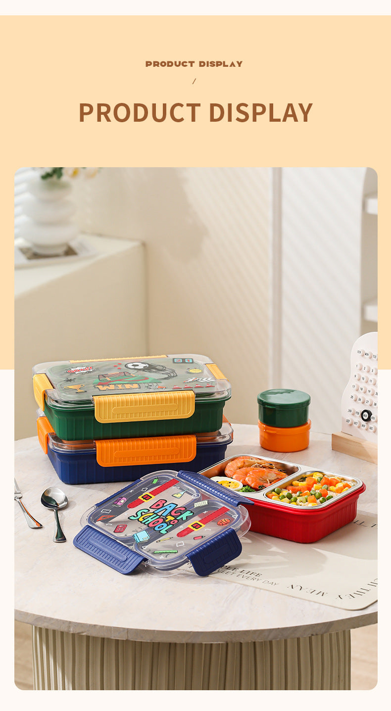 TrioFeast Bento Lunch Box Leak Proof(3 Compartment) -SA2510-057WIN Apricot