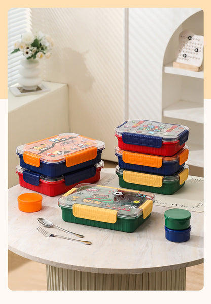 TrioFeast Bento Lunch Box Leak Proof(3 Compartment) -SA2510-057WORK Apricot
