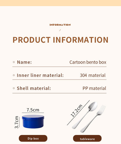 TrioFeast Bento Lunch Box Leak Proof(3 Compartment) -SA2510-057WORK Apricot