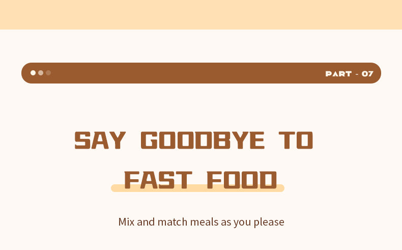 TrioFeast Bento Lunch Box Leak Proof(3 Compartment) -SA2510-057Back To School Apricot