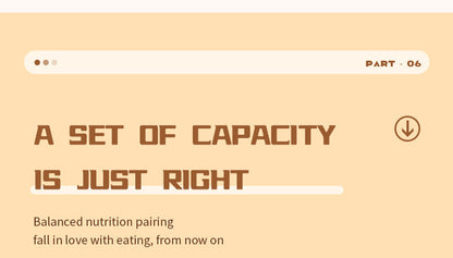 TrioFeast Bento Lunch Box Leak Proof(3 Compartment) -SA2510-057WORK Apricot