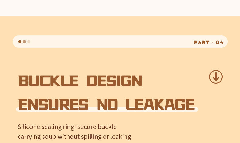 TrioFeast Bento Lunch Box Leak Proof(3 Compartment) -SA2510-057Back To School Apricot