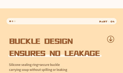 TrioFeast Bento Lunch Box Leak Proof(3 Compartment) -SA2510-057Back To School Apricot