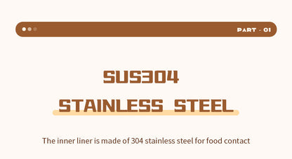 TrioFeast Bento Lunch Box Leak Proof(3 Compartment) -SA2510-057Back To School Apricot