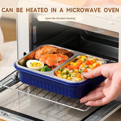 TrioFeast Bento Lunch Box Leak Proof(3 Compartment) -SA2510-057Back To School Apricot