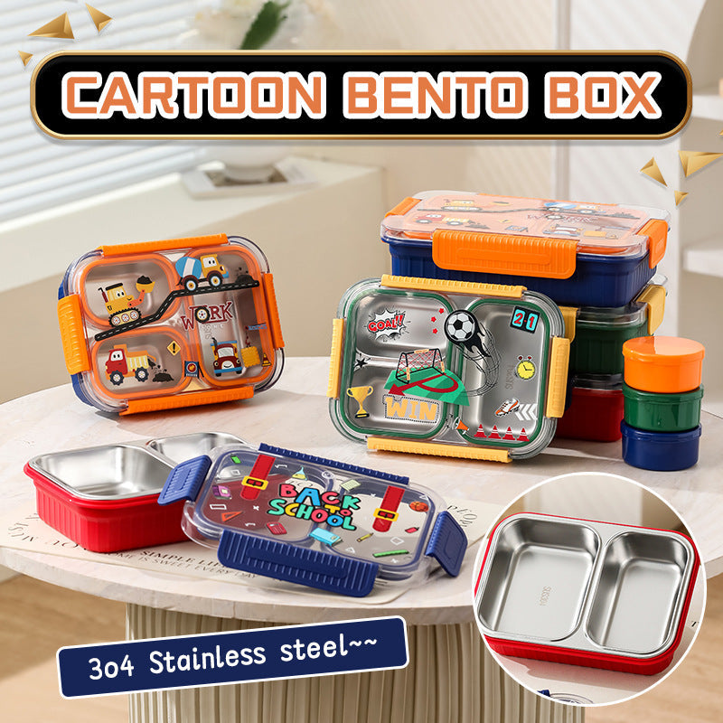 TrioFeast Bento Lunch Box Leak Proof(3 Compartment) -SA2510-057Back To School Apricot