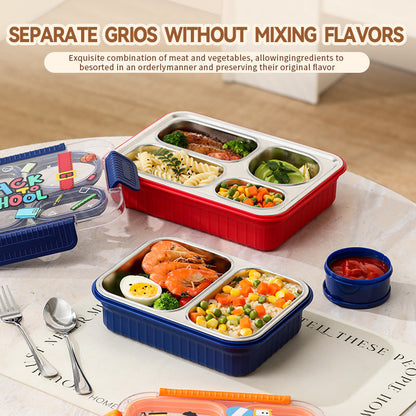 TrioFeast Bento Lunch Box Leak Proof(3 Compartment) -SA2510-057Back To School Apricot