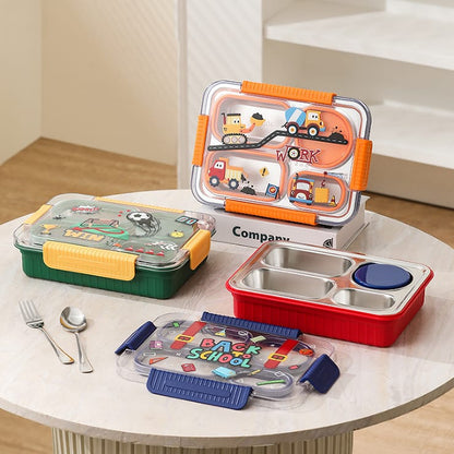 TrioFeast Bento Lunch Box Leak Proof(3 Compartment) -SA2510-057WORK Apricot
