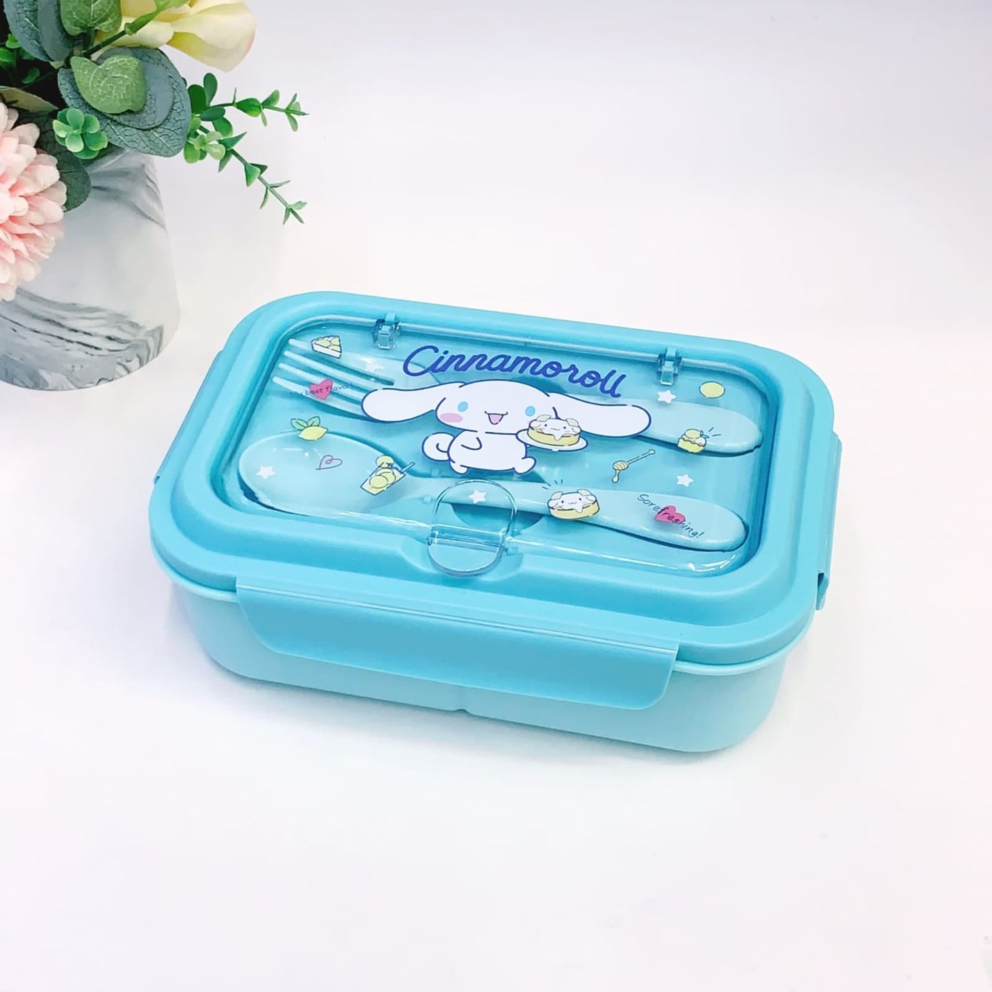 Cute Lunch Carrier with Secure 2-Point Locking Lid (SA2510-054)Cinnamoroll Apricot