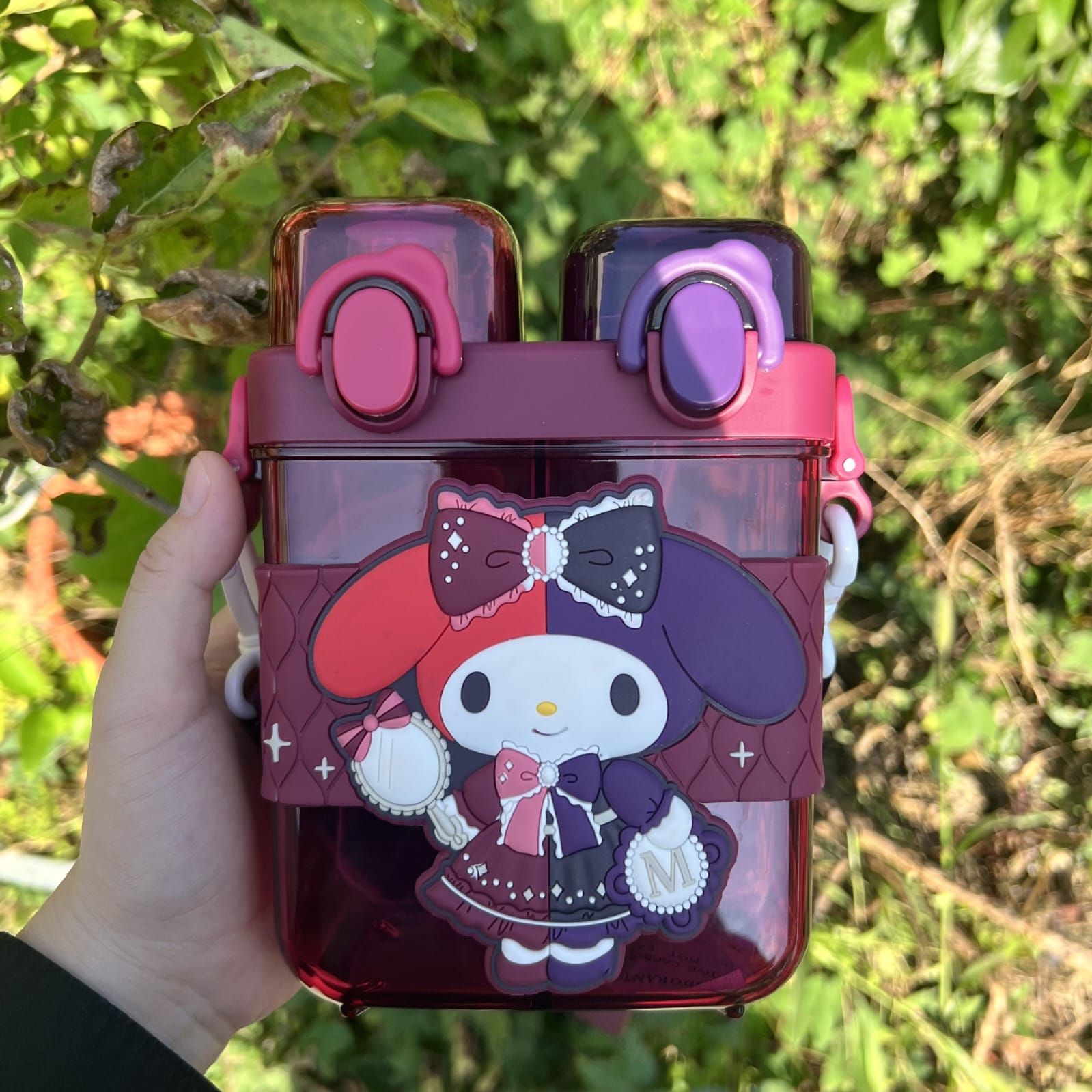 2IN1 PARTITIONED WATER BOTTLE FOR KIDS (SA2510-149)Mini RED Apricot