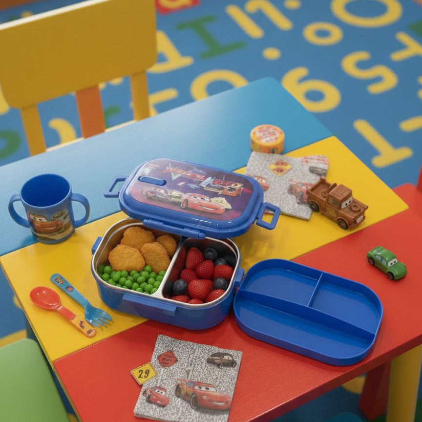 Car and Cars Stainless Steel Lunch Box (SA2510-058) Apricot