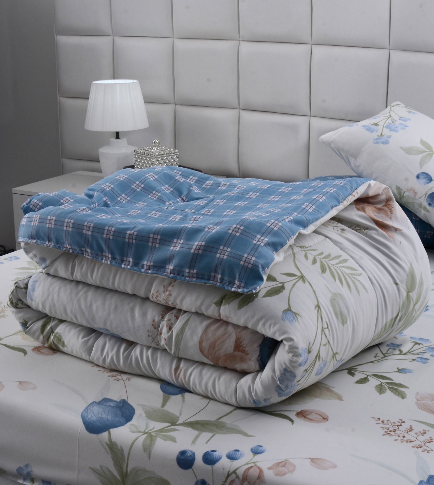 6 PCs Summer Comforter Set-Water Lily Bed Spread Apricot