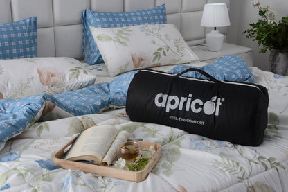 6 PCs Summer Comforter Set-Water Lily Bed Spread Apricot