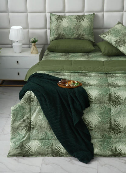 6 PCs Summer Comforter Set-Emberlad Bed Spread Apricot