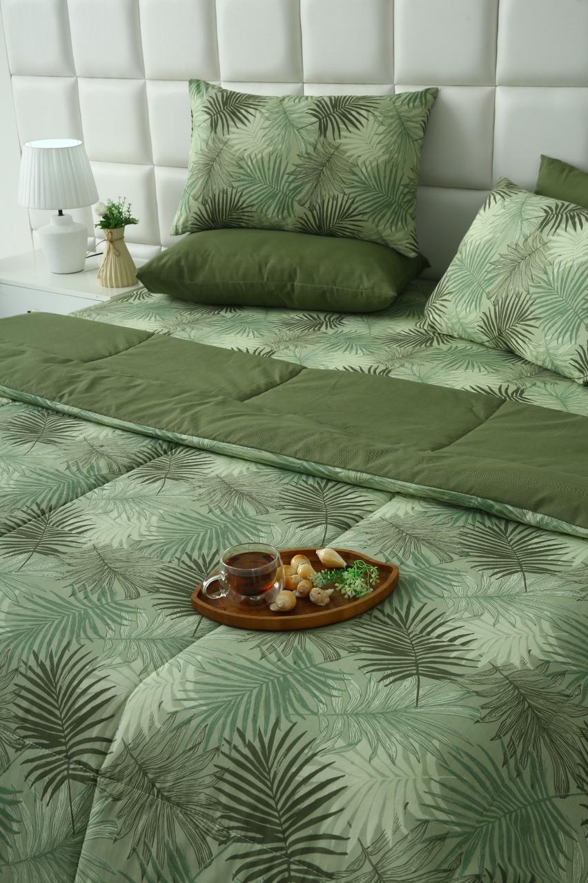 6 PCs Summer Comforter Set-Emberlad Bed Spread Apricot