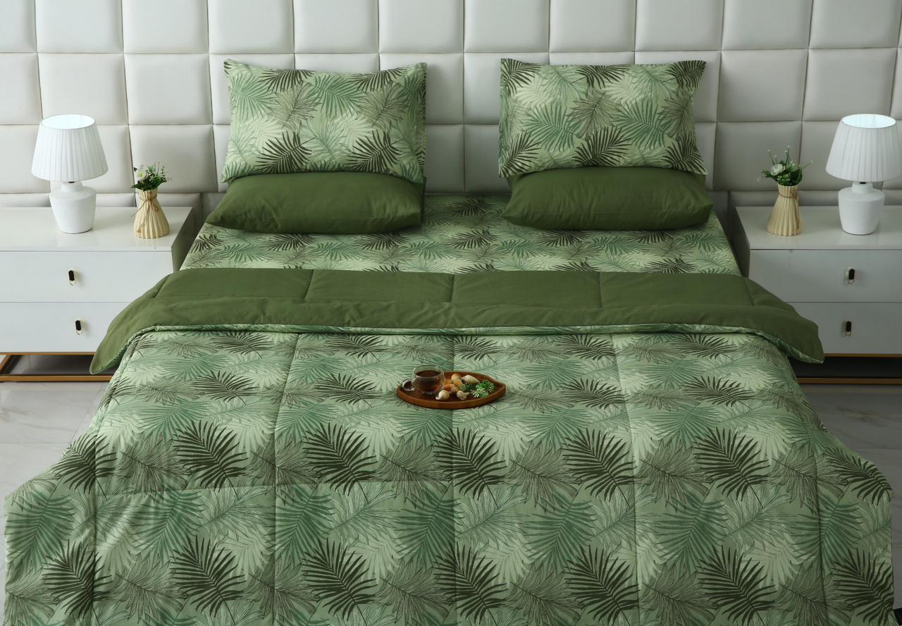 6 PCs Summer Comforter Set-Emberlad Bed Spread Apricot