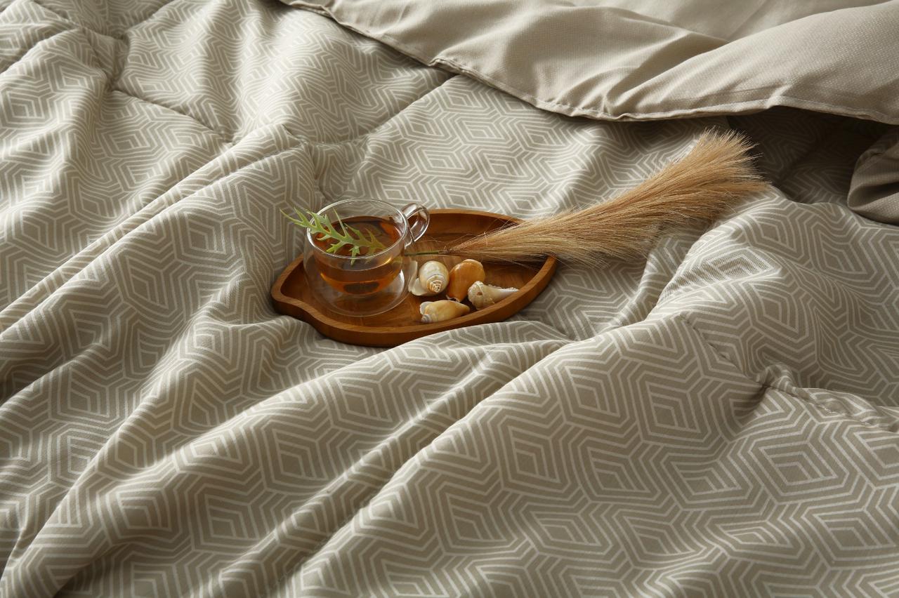 6 PCs Summer Comforter Set-Opus Bed Spread Apricot