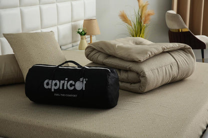 6 PCs Summer Comforter Set-Opus Bed Spread Apricot