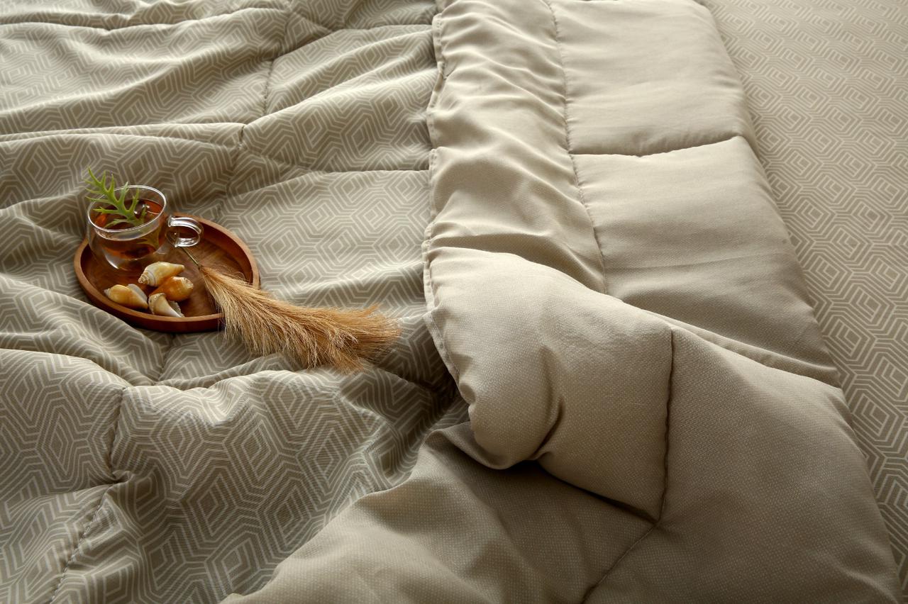 6 PCs Summer Comforter Set-Opus Bed Spread Apricot