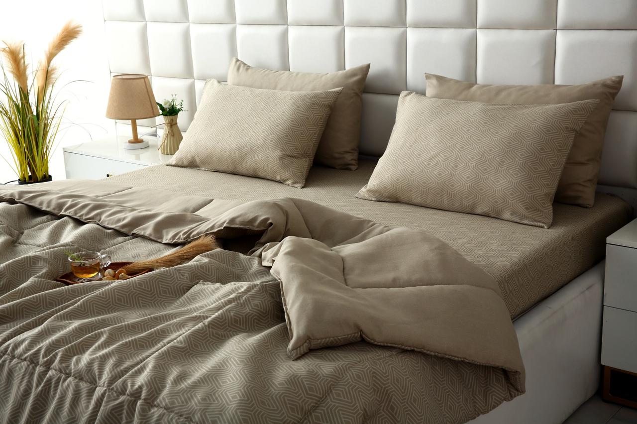 6 PCs Summer Comforter Set-Opus Bed Spread Apricot