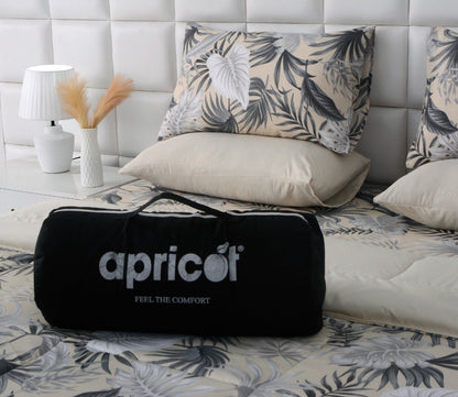 6 PCs Summer Comforter Set-Hawaii Bed Spread Apricot