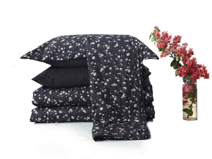 6 PCs Luxury Bed Spread Set-White Jazmin Bed Spread Apricot