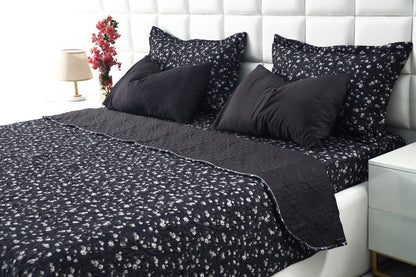 6 PCs Luxury Bed Spread Set-White Jazmin Bed Spread Apricot