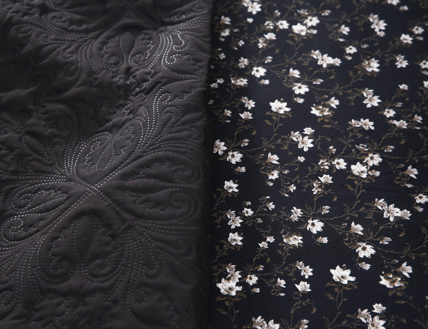 6 PCs Luxury Bed Spread Set-White Jazmin Bed Spread Apricot