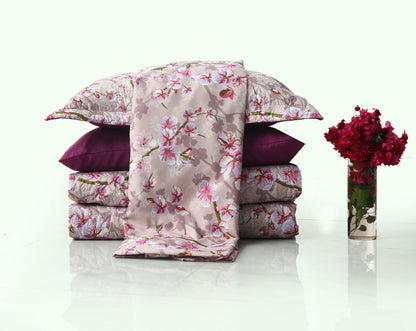 6 PCs Luxury Bed Spread Set-Bloom Bliss Bed Spread Apricot