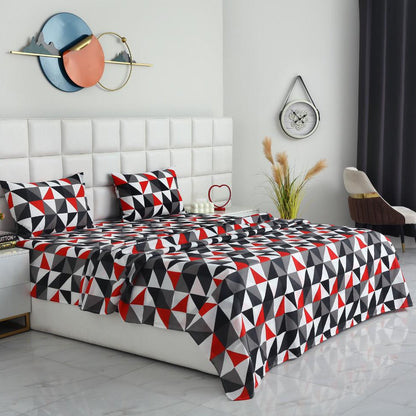 3 PCs Double Bed Sheet-DB263 Bed Sheets Apricot