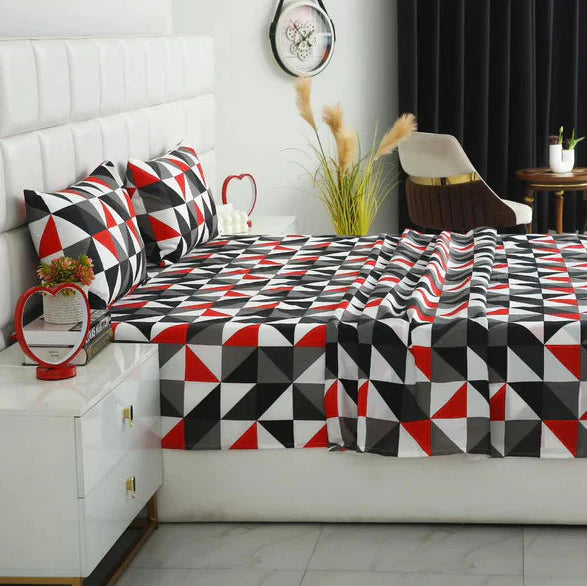 2Pcs Single Bed Sheet-SB110 single bed sheet Apricot