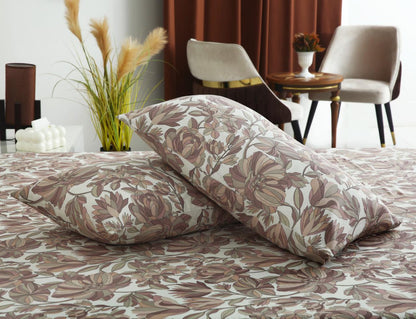 3 PCs Double Bed Sheet-DB261 Bed Sheets Apricot