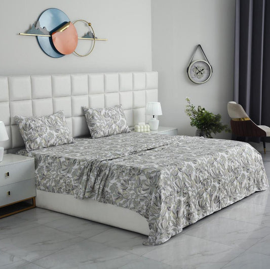 3 PCs Double Bed Sheet-DB265 BED SHEET Apricot