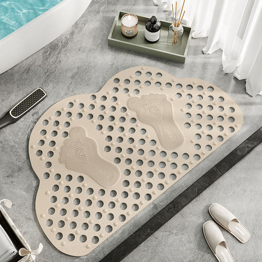 Cloud shape Antislip bathroom mat (SA2510-111)Beige Bath Mats Apricot